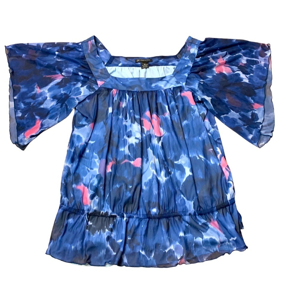 INC International Concepts | Pink Blue Oversized Top Size 2X